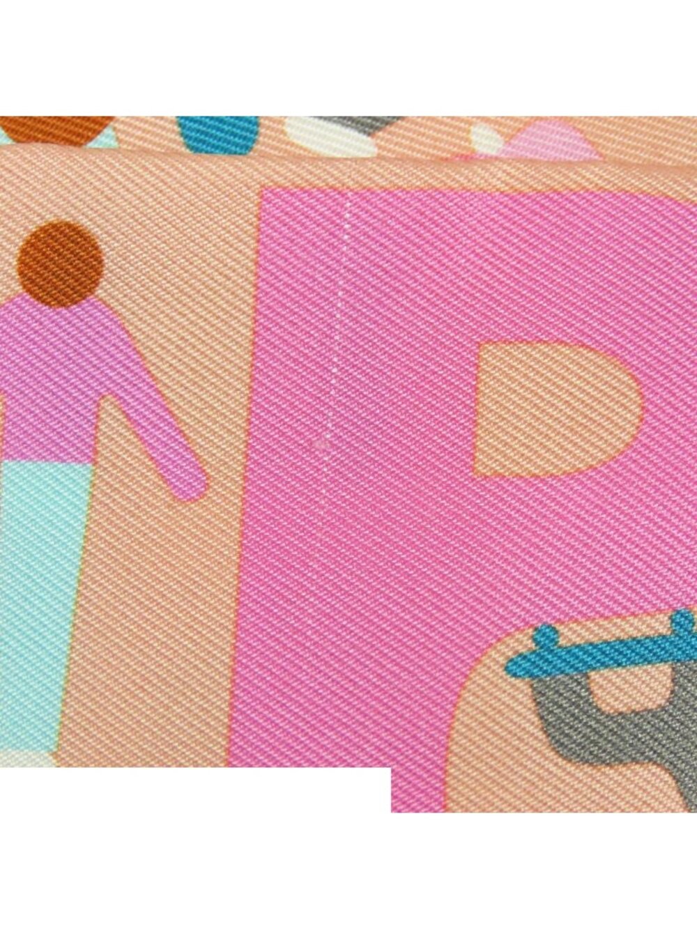 Hermes Twilly 09 Rose Poodle Blue Multicolor Silk Figure Libre Scarf - Picture 8 of 9